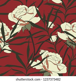 Beautiful seamless floral pattern background.