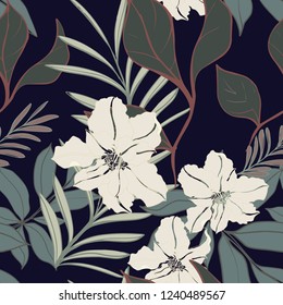 Beautiful seamless floral pattern background.