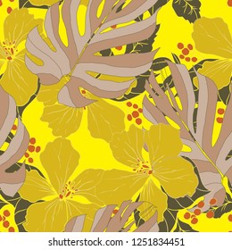 Beautiful seamless floral pattern background. 