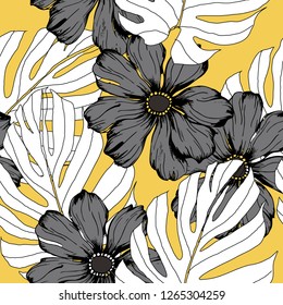 Hermoso fondo floral sin fisuras.