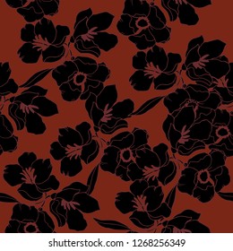 Beautiful seamless floral pattern background.