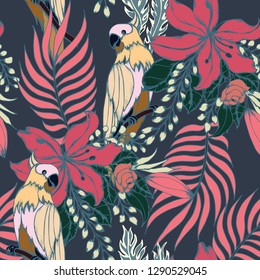 Beautiful seamless floral pattern background