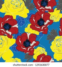 Beautiful seamless floral pattern background.