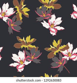 Beautiful seamless floral pattern background.