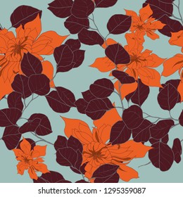 Beautiful seamless floral pattern background.