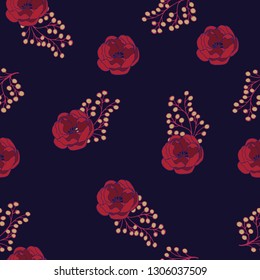 Beautiful seamless floral pattern background.