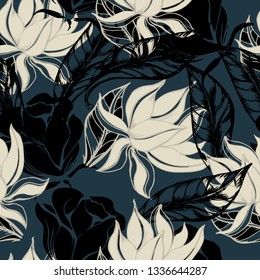Beautiful seamless floral pattern background.