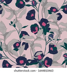 Beautiful seamless floral pattern background.