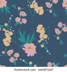Beautiful seamless floral pattern background.
