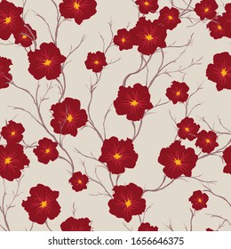 Beautiful seamless floral pattern background.
