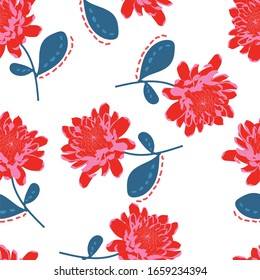 Hermoso fondo floral sin fisuras.

