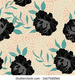 Beautiful seamless floral pattern background.
