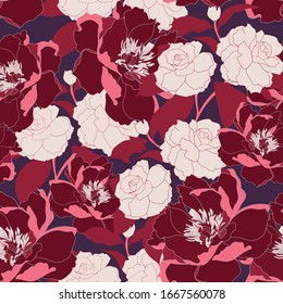 Beautiful seamless floral pattern background.
