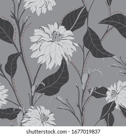 Beautiful seamless floral pattern background.