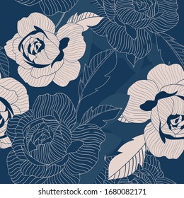 Beautiful seamless floral pattern background.