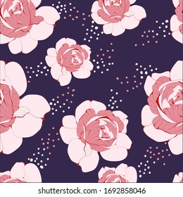 Beautiful seamless floral pattern background.