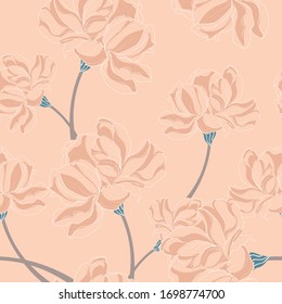 Beautiful seamless floral pattern background.
