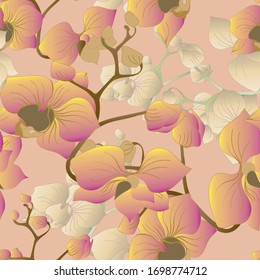 Beautiful seamless floral pattern background.
