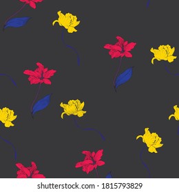 Hermoso fondo de patrón floral sin costura
