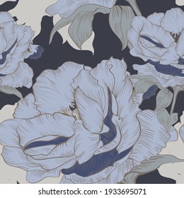 Beautiful seamless floral pattern background.