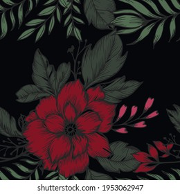 Beautiful seamless floral pattern background.