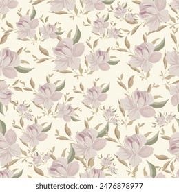 Hermoso fondo de patrón floral sin costuras.