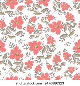 Beautiful seamless floral pattern background.