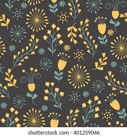 Hermoso fondo de patrón floral sin fisuras.
