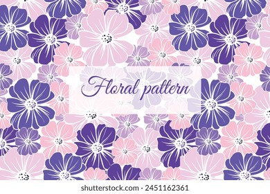 Hermoso diseño de patrón floral sin costuras