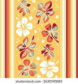 Beautiful seamless floral pattern featuring delicate watercolor flowers.