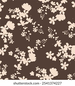 Beautiful seamless floral pattern . Field of flowers