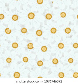 Beautiful seamless floral pattern . Flower vector illustration. Field of flowers