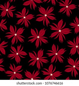 Beautiful seamless floral pattern . Flower vector illustration. Field of flowers