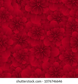 Beautiful seamless floral pattern . Flower vector illustration. Field of flowers