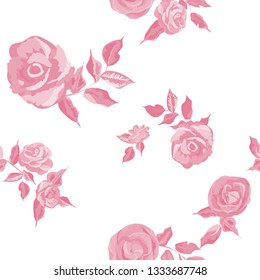 Beautiful seamless floral pattern. Flower vector background. - Vector 