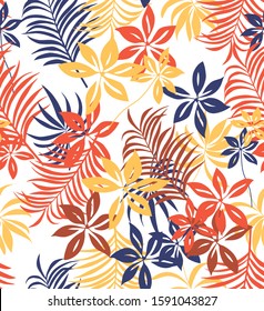 Beautiful seamless floral pattern . Flower vector illustration. Field of flowers