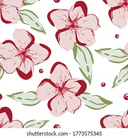 Beautiful seamless floral pattern. Flower vector illustration