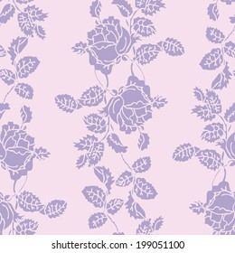 Beautiful seamless floral pattern, flower vector illustration. 