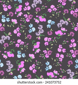 Beautiful seamless floral pattern. Flower vector background.