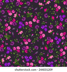 Beautiful seamless floral pattern. Flower vector background.