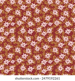 Hermoso patrón floral sin costuras . Ilustración vectorial de flores. Campo de flores