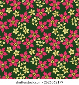 Beautiful seamless floral pattern . Flower vector illustration. Field of flowers
