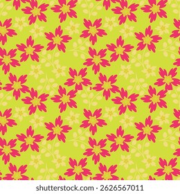 Beautiful seamless floral pattern . Flower vector illustration. Field of flowers