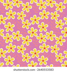 Beautiful seamless floral pattern . Flower vector illustration. Field of flowers