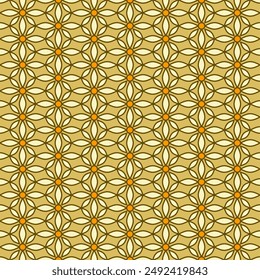 Wunderschönes nahtloses Blumenmuster, mit vierblättrigen Formen in Braun und Creme. Geeignet für verschiedene Designzwecke von Textilien, Fliesen, Bildschirmhintergründen, Hintergründen usw.