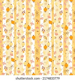 Beautiful seamless floral pattern with hand drawn. vector design for fashion, fabric, wallpaper and all prints on background earth tone color.
