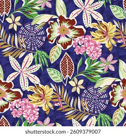 Beautiful seamless floral pattern with intricate botanical details, perfect for textiles, wallpapers, packaging, and digital prints