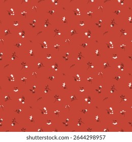 Lindo padrão floral sem emenda com flores pequenas. Fundo de padrão de flor bonito. Impressão de Ditsy. Estilo Liberty. Design de superfície de flor pequena. Padrão de desenho da mão. Ditsy floral para moda, decoração de tecido