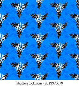 Schönes, nahtloses Blumenmuster. Sommerblumen. Nahtlose Blumenmuster. Nahtlose Muster mit Blumen, Blättern. Gut für Stoff, Textilien. Minimales Design in trendigen Farben. Vektorgrafik.