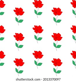 Beautiful seamless floral pattern. Summer flowers. Floral seamless pattern .Seamless pattern with flowers, leaves. Great for fabric, textile. Minimal design in trendy colors. Vector Illustration.
